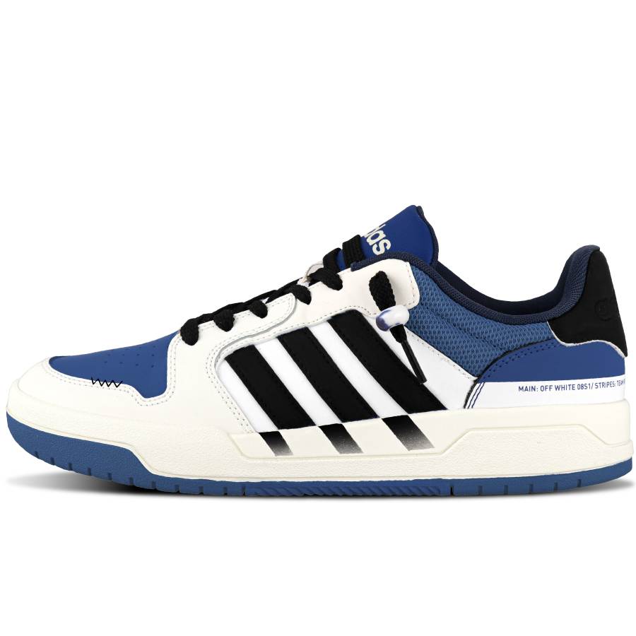Adidas Neo Entrap Synthetic Leather, Split Cow Leather Low top Skateboard Shoes Unisex Beige White Blue