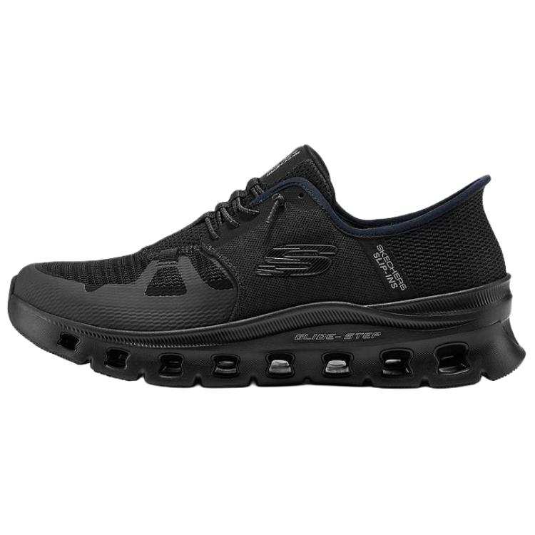 Skechers Glide Step Breathable Lightweight Support Casual Running Shoes Men's Black