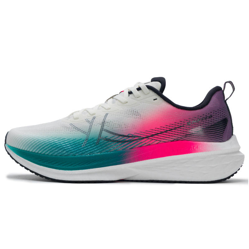 XTEP Cushioning Slip Resistant Abrasion Resistant Low top Running Shoes Men's White Green Red