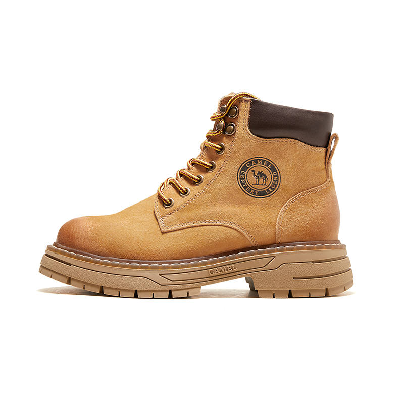 CAMEL Yellow Boots Abrasion Resistant Cushioning Outdoor Boots 4cm Women's