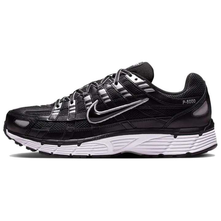 Nike Nike P 6000 Low top Casual Running Shoes Unisex Black White Silver