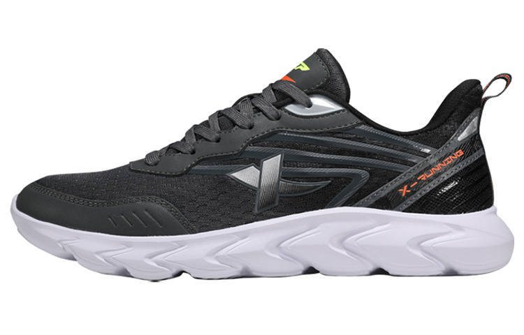 XTEP Mesh Cushioning Slip Resistant Abrasion Resistant Breathable Low top Running Shoes Men's Black