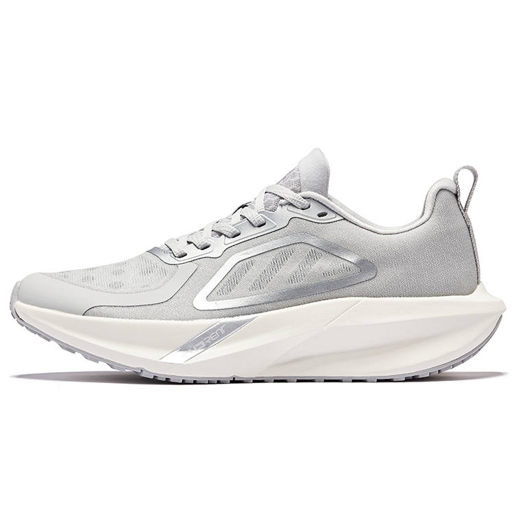 Erke Cushioning Rebound Low top City Commuting Running Shoes Men's Mist Gray Bright Silver