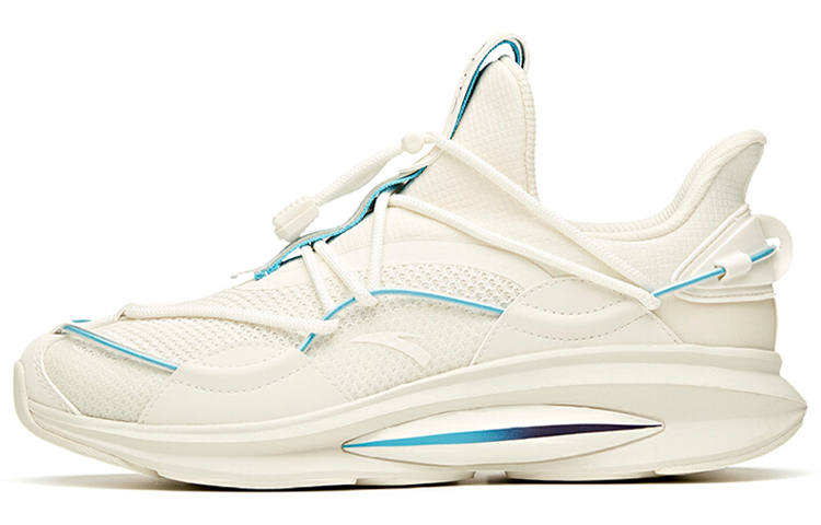 Anta Running Collection Slip Resistant Abrasion Resistant Low top Running Shoes Men's Ivory White