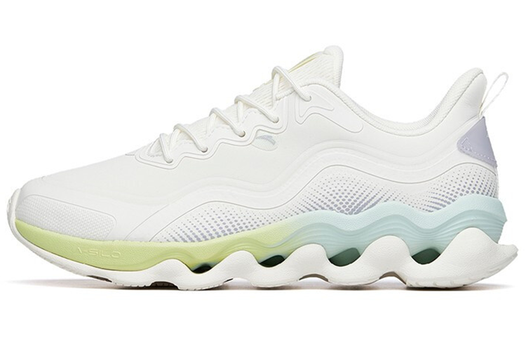 ANTA Running Shoes Women's Low Top Ivory White/Light Purple Gray
