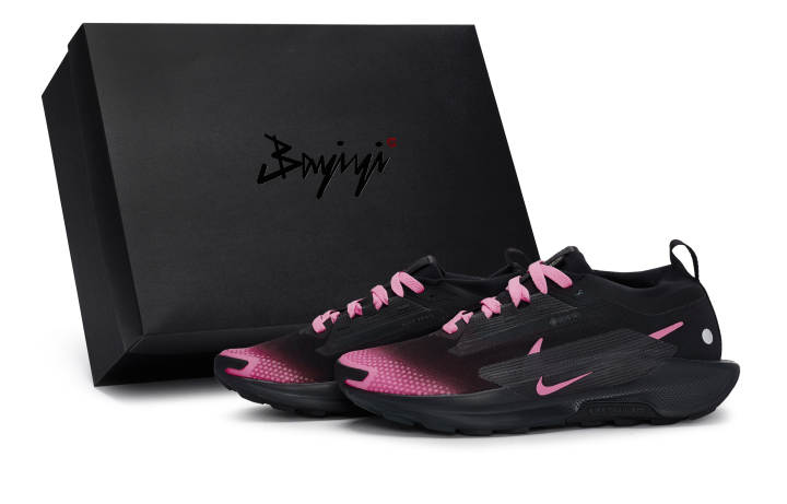 Nike Nike Pegasus Trail 5 Abrasion Resistant Abrasion Resistant Low top Running Shoes Men's Black Rose Red