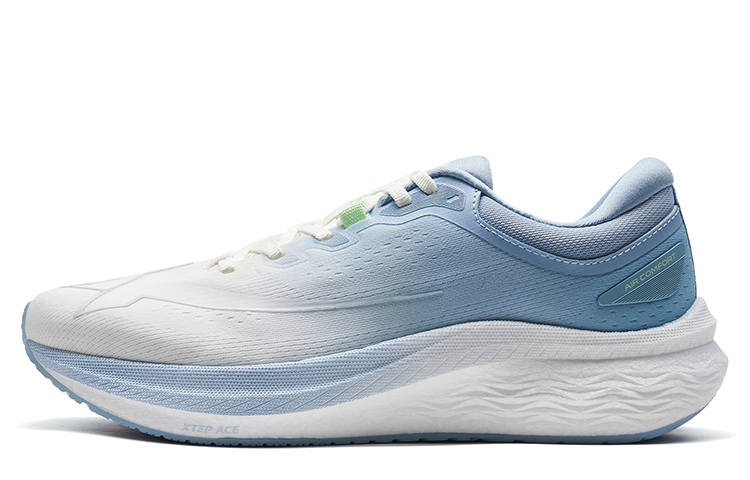 XTEP Slip Resistant Abrasion Resistant Low top Running Shoes Men's Sail White/Dusty Blue