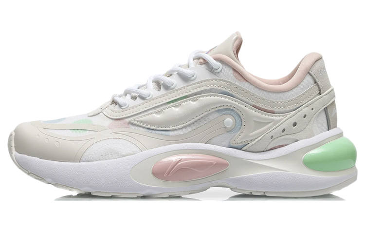 Li-Ning Li Ning V8 Cushioning Low top Running Shoes Women's Pearl White