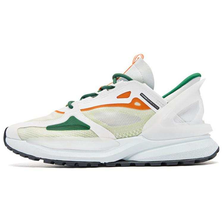 QIAODAN Tianxuan IV Cushioning, Wear Resistant Low top Casual Shoes Men's White Green