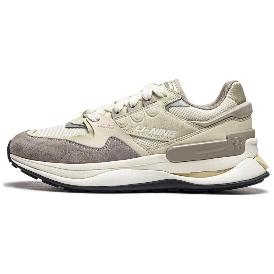 Li-Ning Li Ning Sports Life Collection Cushioning Slip Resistant Abrasion Resistant Low top Casual Shoes Men's Gray