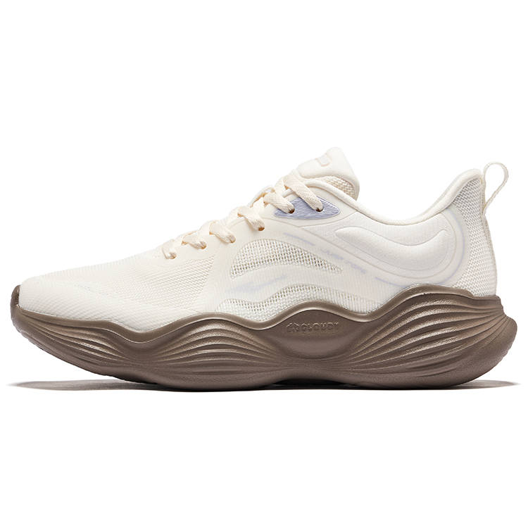 Erke Cushioning Slip Resistant Abrasion Resistant Low top Running Shoes Women's Microcrystal White