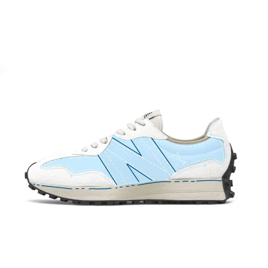 New Balance New Balance NB 327 Breathable Low top City Commuting Running Shoes Unisex White Blue