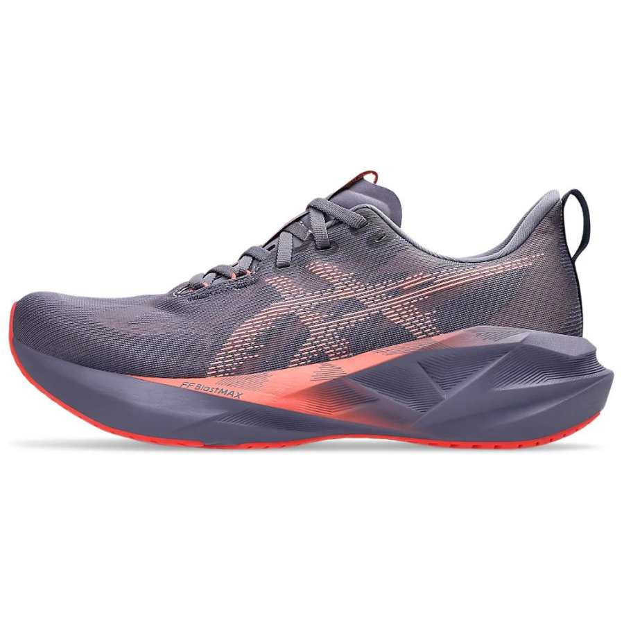 ASICS NOVABLAST 5 Comfortable Breathable Low top Long Distance Running Shoes Men's Gray Purple