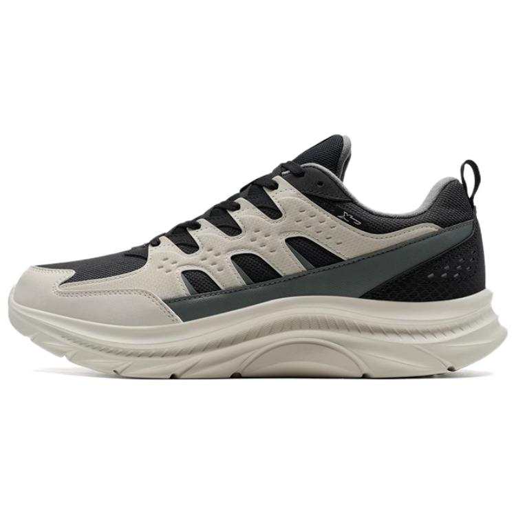 XTEP Slip Resistant Abrasion Resistant Low top Running Shoes Men's Black Gray
