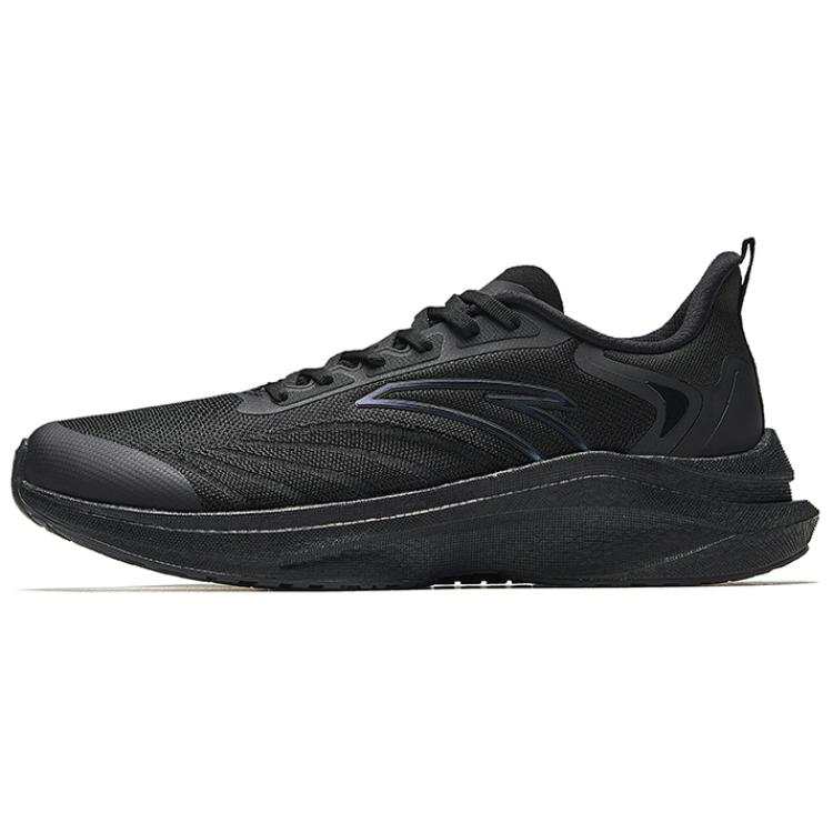 ANTA SUPERSTORE CHAOJIANTA Comfortable And Trendy Slip Resistant Abrasion Resistant Low top Casual Running Shoes Men's Basic Black