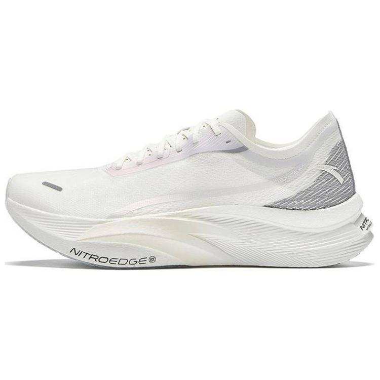 Anta C202 5 GT Fabric Cushioning Slip Resistant Low top Marathon Running Shoes Men's White Gray