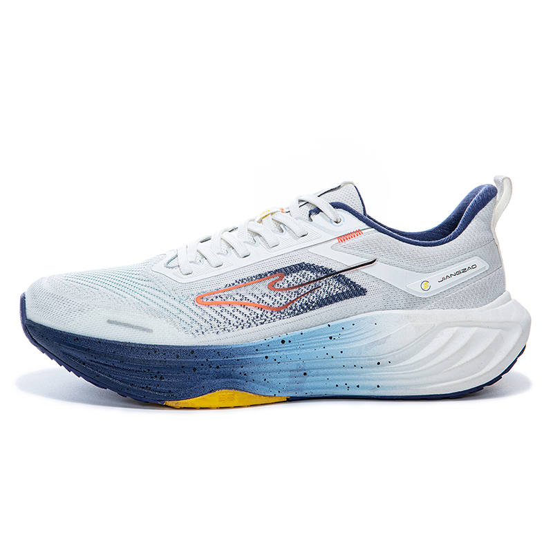 Erke Cushioning Slip Resistant Breathable Low top Casual Running Shoes Men's White Blue