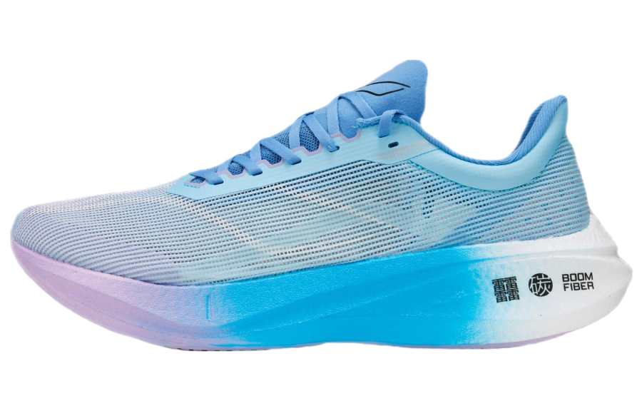 Li-Ning LiNing Feidian 3 Challenger Abrasion Resistant Breathable Low top Marathon Running Shoes Men's Purple Blue