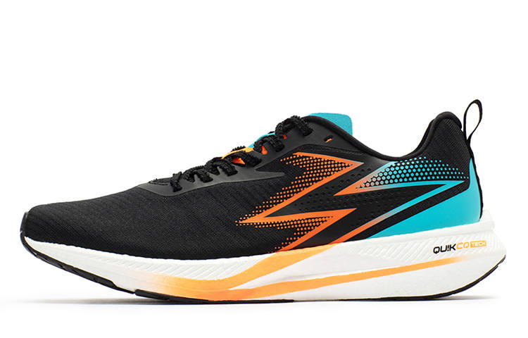 361° Blitz CQT Versatile Cushioning Slip Resistant Abrasion Resistant Low top Running Shoes Men's Black Orange