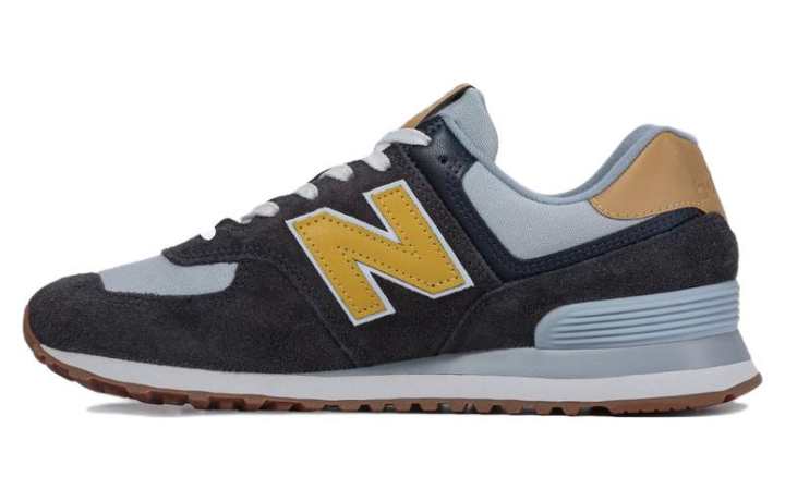 New Balance New Balance NB 574 Running Shoes Men's Low Top Black/Gray/Yellow