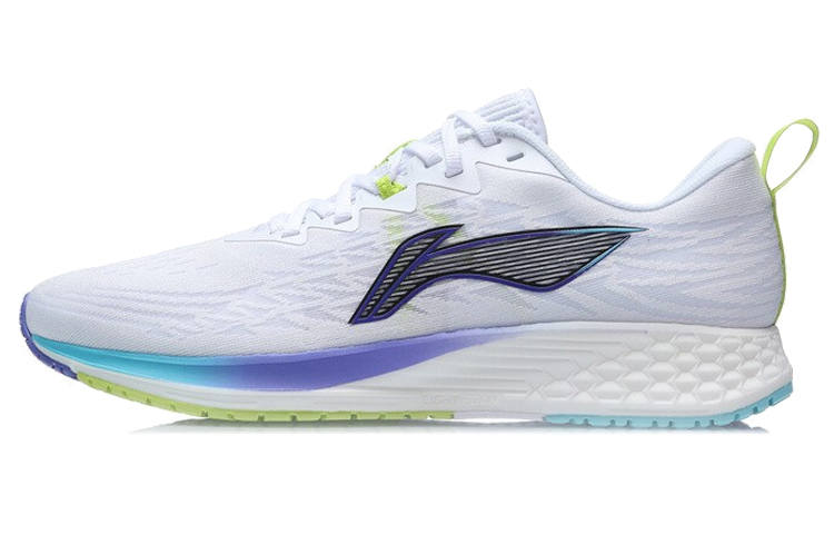 Li-Ning Li Ning Red Hare 4 PU, Textile Cushioning Rebound Low top LIGHT FOAM Running Shoes Men's Blue White Yellow