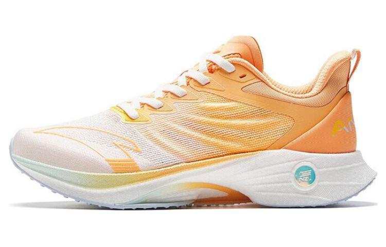 Anta MACH 3.0 Comfortable Slip Resistant Abrasion Resistant Low top Running Shoes Women's White Orange