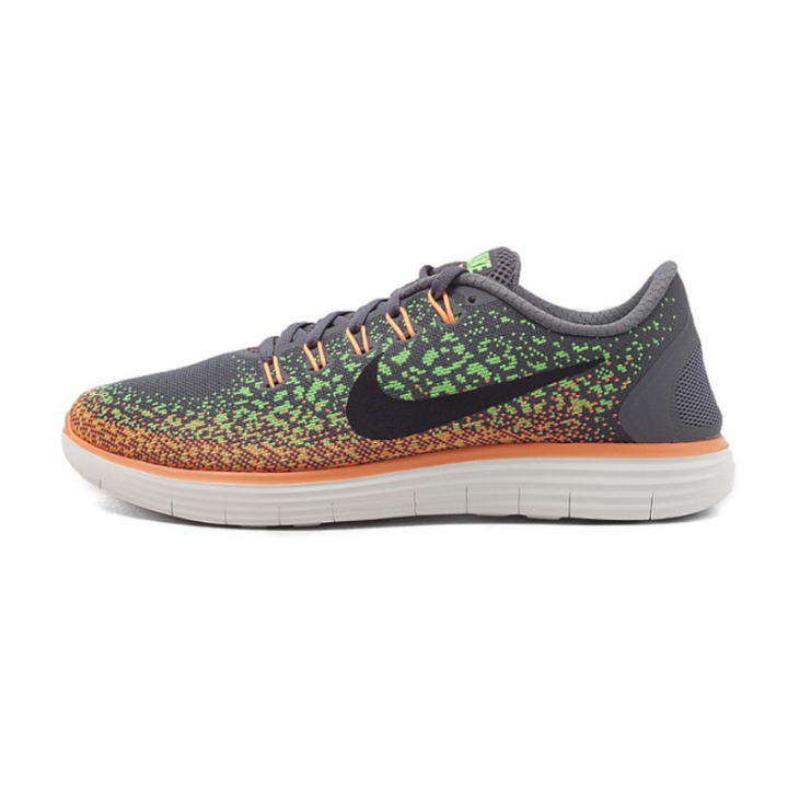 Nike Nike Free Run Distance Wolf Grey/Black Green Atomic Orange