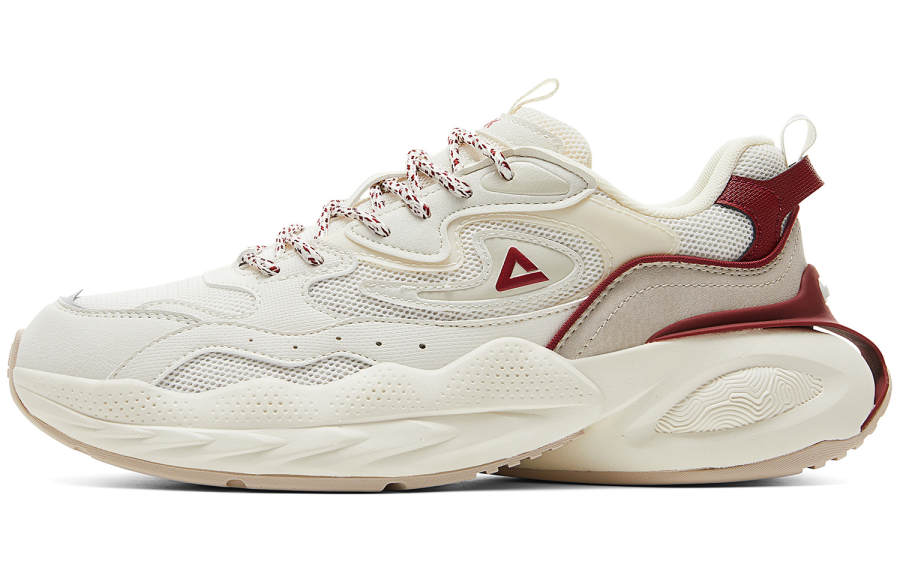 PEAK Cushioning Breathable Lightweight Cushioning Breathable Lightweight Low top Casual Shoes Men's White Red