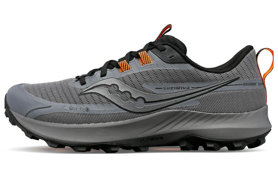Saucony Peregrine 13 Falcon 13 Cushioning Slip Resistant Abrasion Resistant Low top Running Shoes Men's Gray