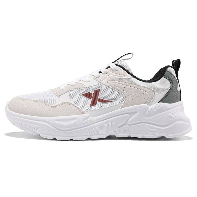 XTEP Slip Resistant Abrasion Resistant Low top Casual Running Shoes Men's White Green Red