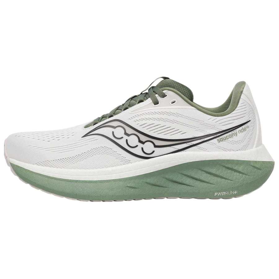 Saucony Ride Yutu 18 Comfortable Low top Training Sprint Running Shoes Unisex White Green
