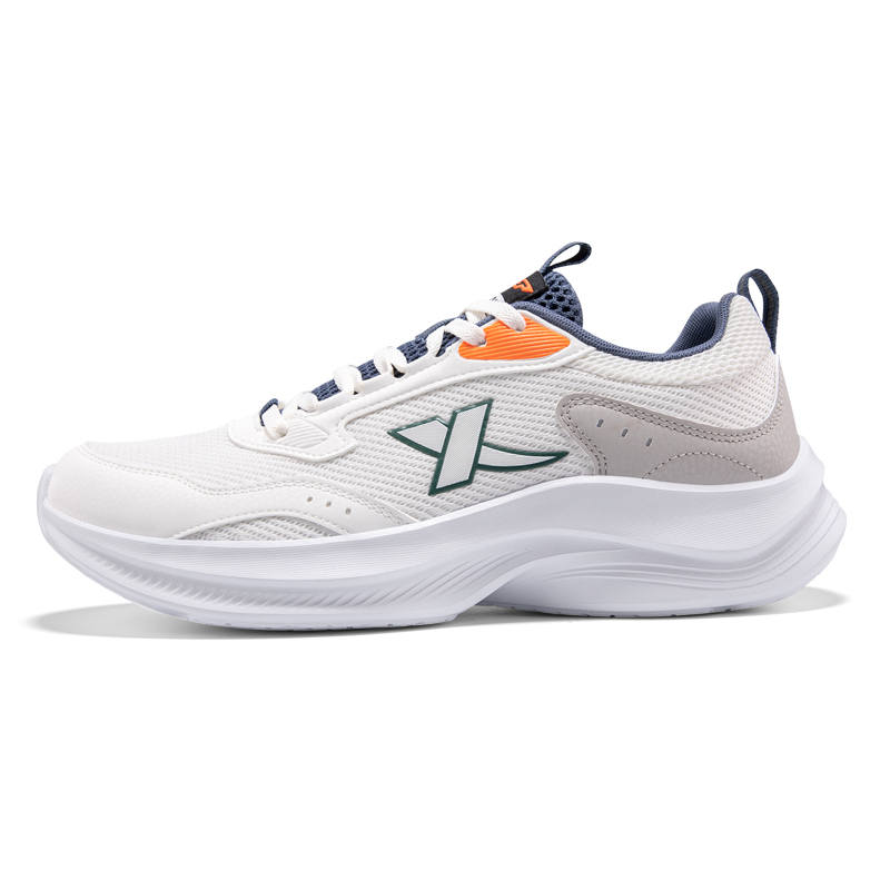 XTEP Cushioning Slip Resistant Breathable Low top Running Shoes Men's Beige Blue Gray