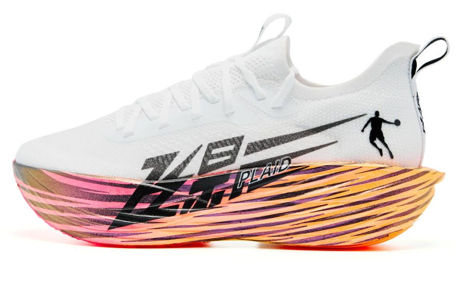QIAODAN Feiying Plaid 1.5 Running Shoes Women's Low Top Jordan White Neon Pink