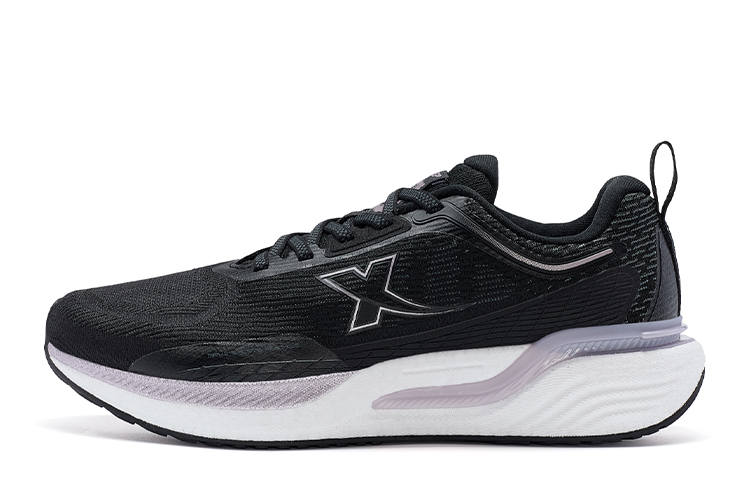 XTEP Abrasion Resistant Slip Resistant Low top Running Shoes Women's Black/Smoke Purple