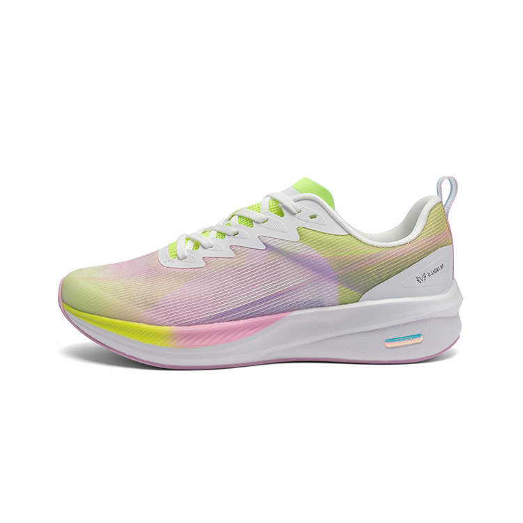 LPMX Lightweight And Breathable Professional Racing Support Low Top Carbon Plate Running Shoes Men's Pink Green