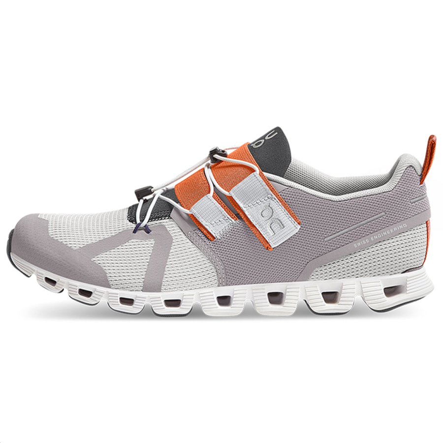 On Cloud Nexus Running Shoes Women's Low Top Zinc Gray/Matte Red
