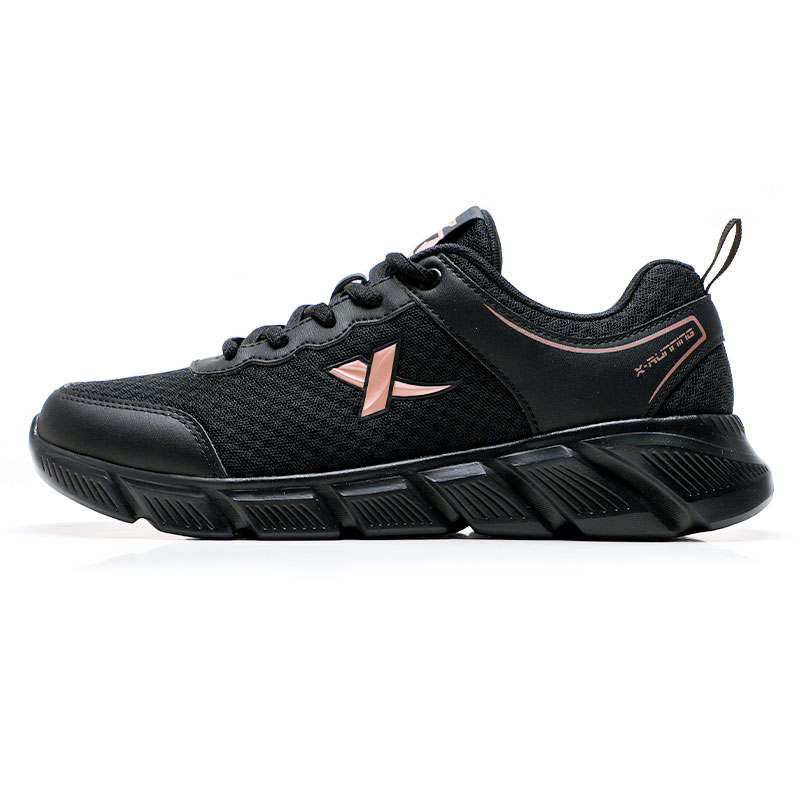 XTEP Low top Casual Running Shoes Women's Black Gold