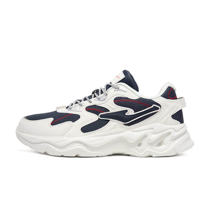 Erke Slip Resistant And Breathable Low top Casual Shoes Men's White Blue
