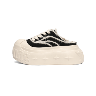 1807 No Special Function Closed Toe Slippers Unisex Black White