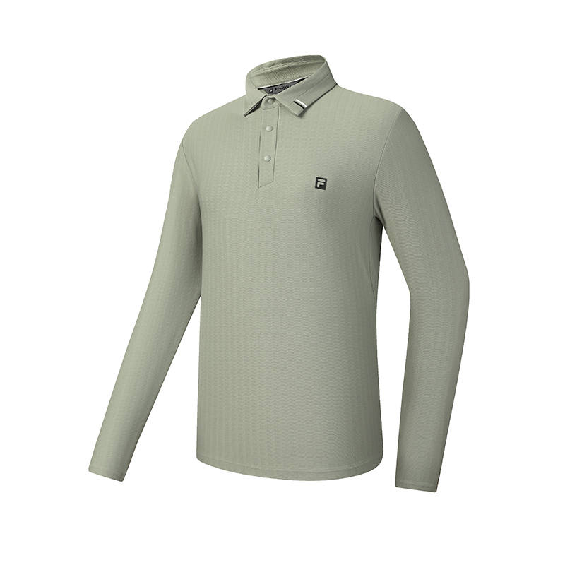 FILA Golf Polo Shirt Men's Feather Gray green