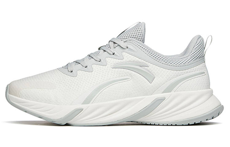 Anta Running Collection Mesh Lightweight Cushioning Low top Running Shoes Women's White Gray