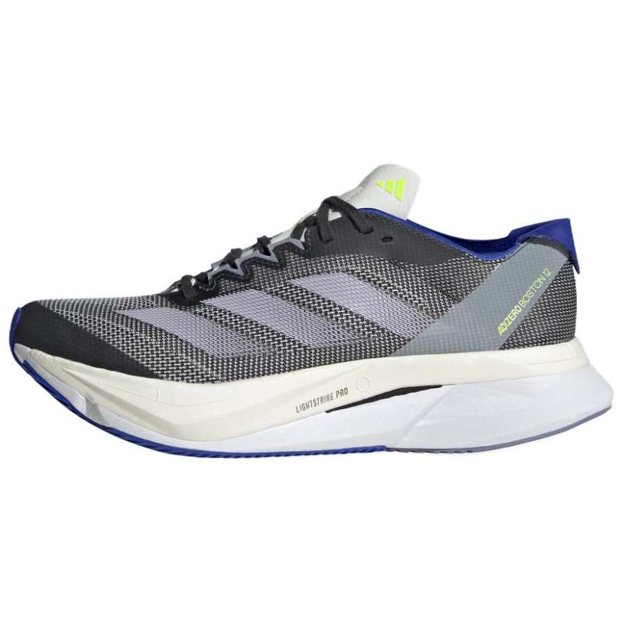 Adidas Adidas Adizero Boston 12 Abrasion Resistant Low top Running Shoes Women's Gray Blue