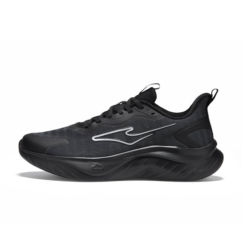 Erke Cushioning Breathable Lightweight Cushioning Breathable Lightweight Low top Casual Running Shoes Men's Jet Black