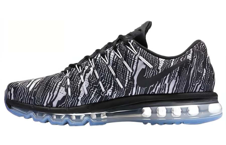 Nike Nike Air Max 2016 Fabric Low top Running Shoes Men's Black Gray White
