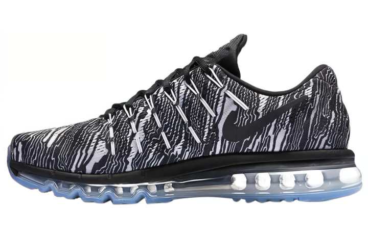 Nike Nike Air Max 2016 Fabric Low top Running Shoes Men's Black Gray White