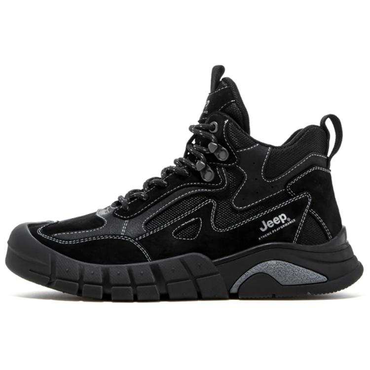 Jeep Breathable Crew Outdoor Boots Men's Black