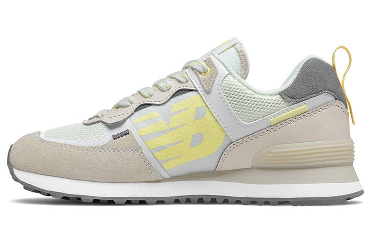 New Balance New Balance NB 574 Synthetic Leather, Textile Low top Running Shoes Women's Beige Yellow