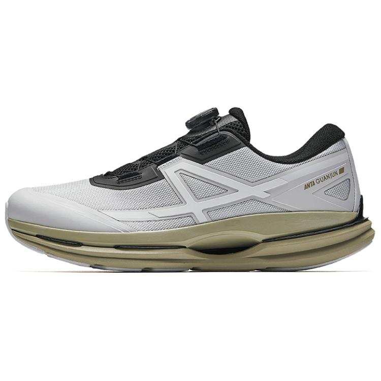 Anta All weather Slip Resistant And Abrasion Resistant Coverage Low top Casual Running Shoes Men's Gray Black