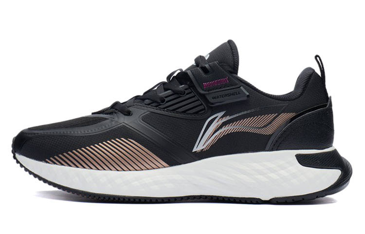 Li-Ning Li Ning Cloud Shield Reflective Cushioning Slip Resistant Abrasion Resistant Low top Running Shoes Women's Black