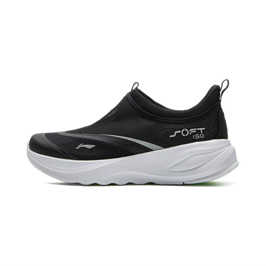 Li-Ning LiNing SOFT GO 2 Shock Absorbers Slip Resistant Abrasion Resistant Breathable Low Top Casual Shoes Women's Black